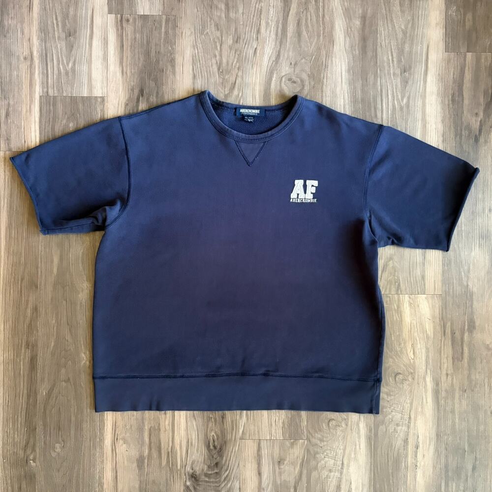 Vintage Abercrombie & Fitch Sweatshirt Men's Size XL Crewneck Navy Blue 1990s